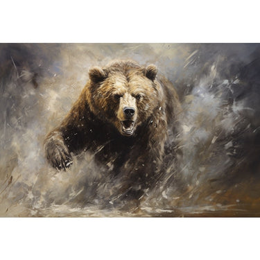 Large Bear Canvas